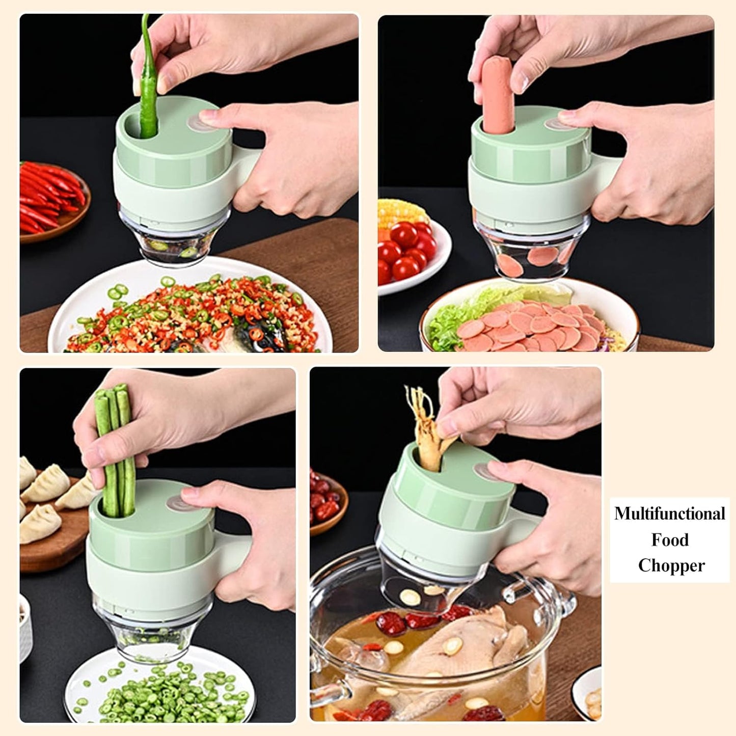 Rechargeable Food Processor for Vegetables & Nuts