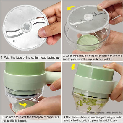 Rechargeable Food Processor for Vegetables & Nuts