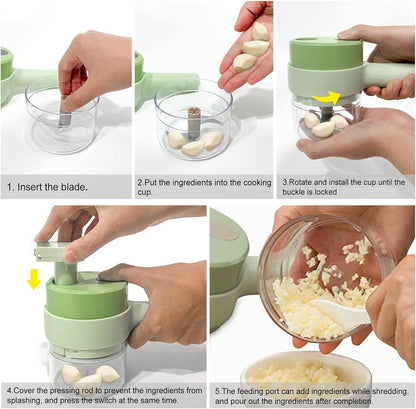 Rechargeable Food Processor for Vegetables & Nuts